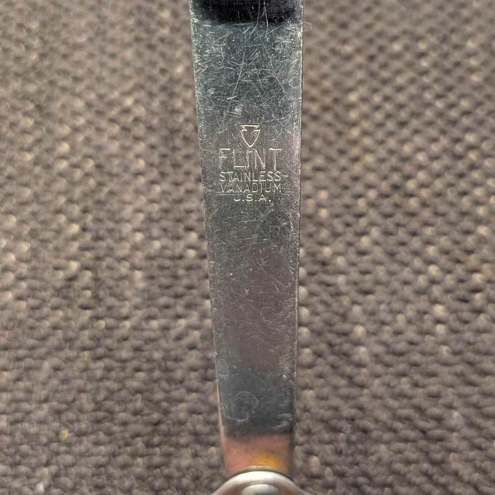 Vintage‎ Ekco Flint Stainless Vanadium Slotted Spoon USA Mid-Century